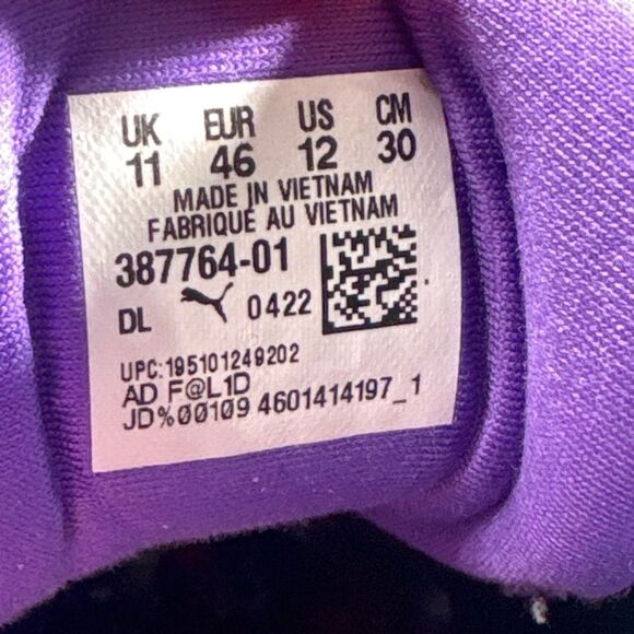 Puma RS-X Running System Purple Multicolor Sneakers Size 12